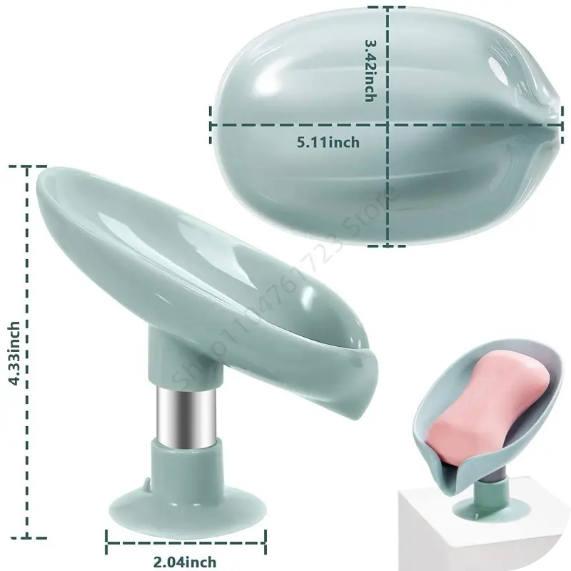 1pcs Soap Box Creative Draining Soap Storage Rack Punch Free Suction Cup Personalized Cute Household Shelf Bathroom Artifact