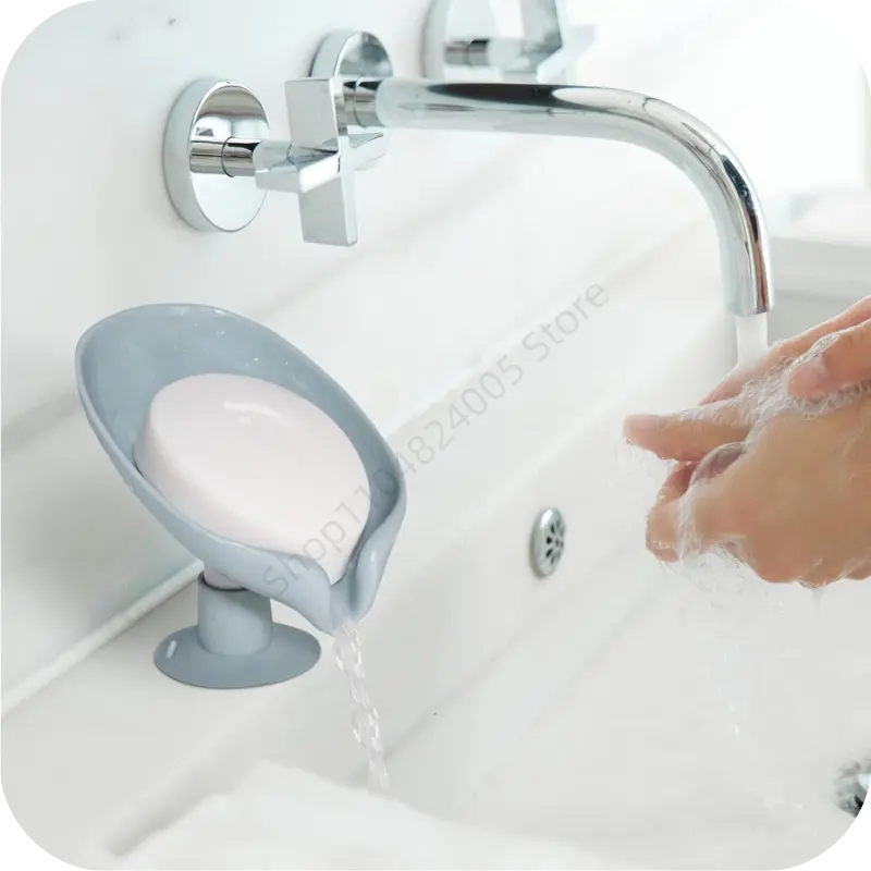 1pcs Soap Box Creative Draining Soap Storage Rack Punch Free Suction Cup Personalized Cute Household Shelf Bathroom Artifact