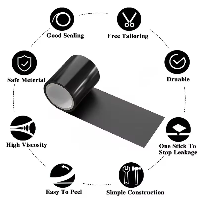 150cm PVC Waterproof Tape Super Strong Anti Leakage Fix Tapes Self-Adhesive Repair Stop Leak Seal Patch Sealant Duct Tape