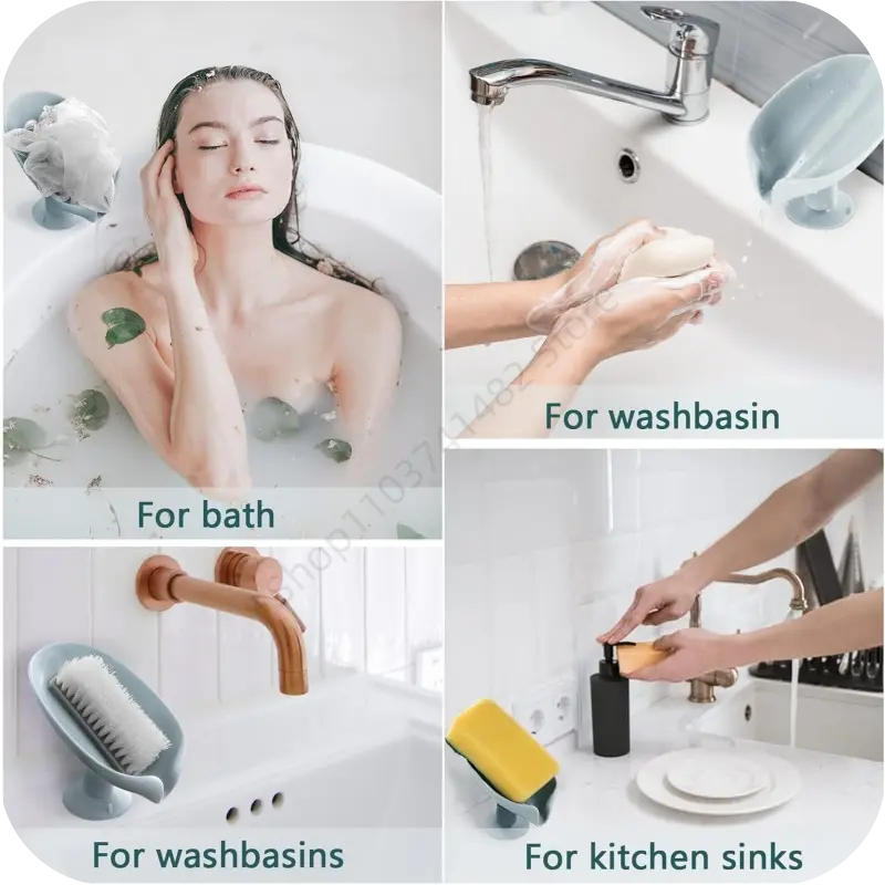 1pcs Soap Box Creative Draining Soap Storage Rack Punch Free Suction Cup Personalized Cute Household Shelf Bathroom Artifact