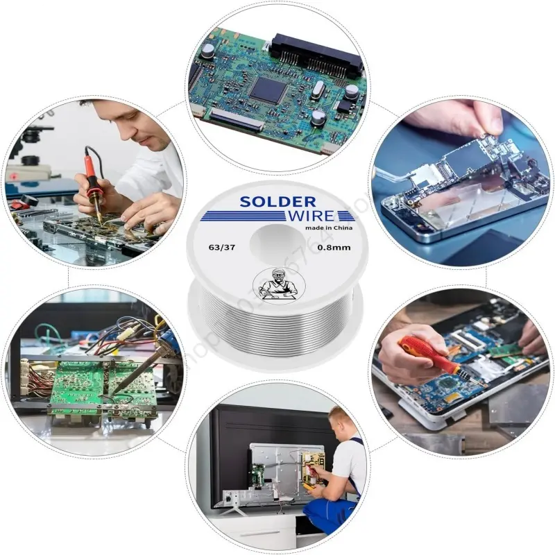 New 50/100g Soldering Tin Wire Low Melt Soldering Tin Wire 0.8mm/1.0mm Tin Melt Rosin Core Roll No-clean FLUX 2.0%