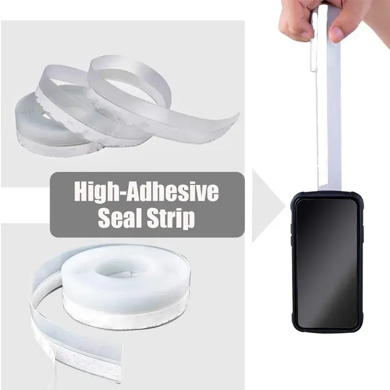 5M Window Weather Stripping Door Draft Blocker Silicone Shower Glass Gaps Side of Door Seal Strip Dust Insulation Noise Tape