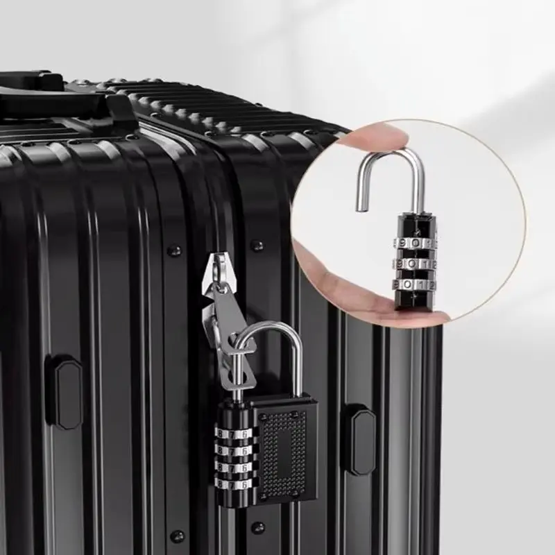 4 Digits Password Code Combination Waterproof Mini Padlock Zinc Alloy Suitcase for Luggage Travel Smart Anti-thieft Code Lock
