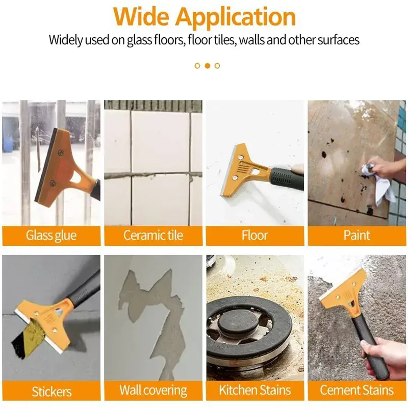 New 10cm Cleaning Shovel Cutter Portable Cleaning Knife Glass Floor Tiles Scraper Blade Seam Removal Household Kitchen Hand Tool