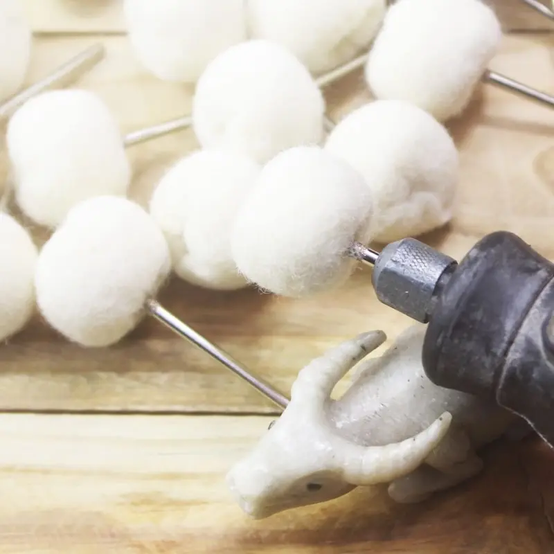 1/10Pcs Wool Wheel Polishing Head with 3mm Shank for Buffing Polishing Jewelry Metals Rotary Cleaning Tool Accessories