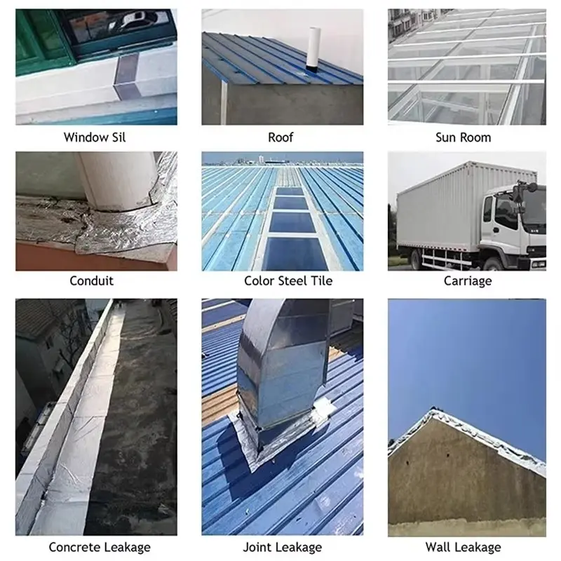 Butyl Patching Roof Waterproofing Leak Stop Tape Thicken High Temperature Resistance Roof Duct Crack Repair Sealed Adhesive Tape