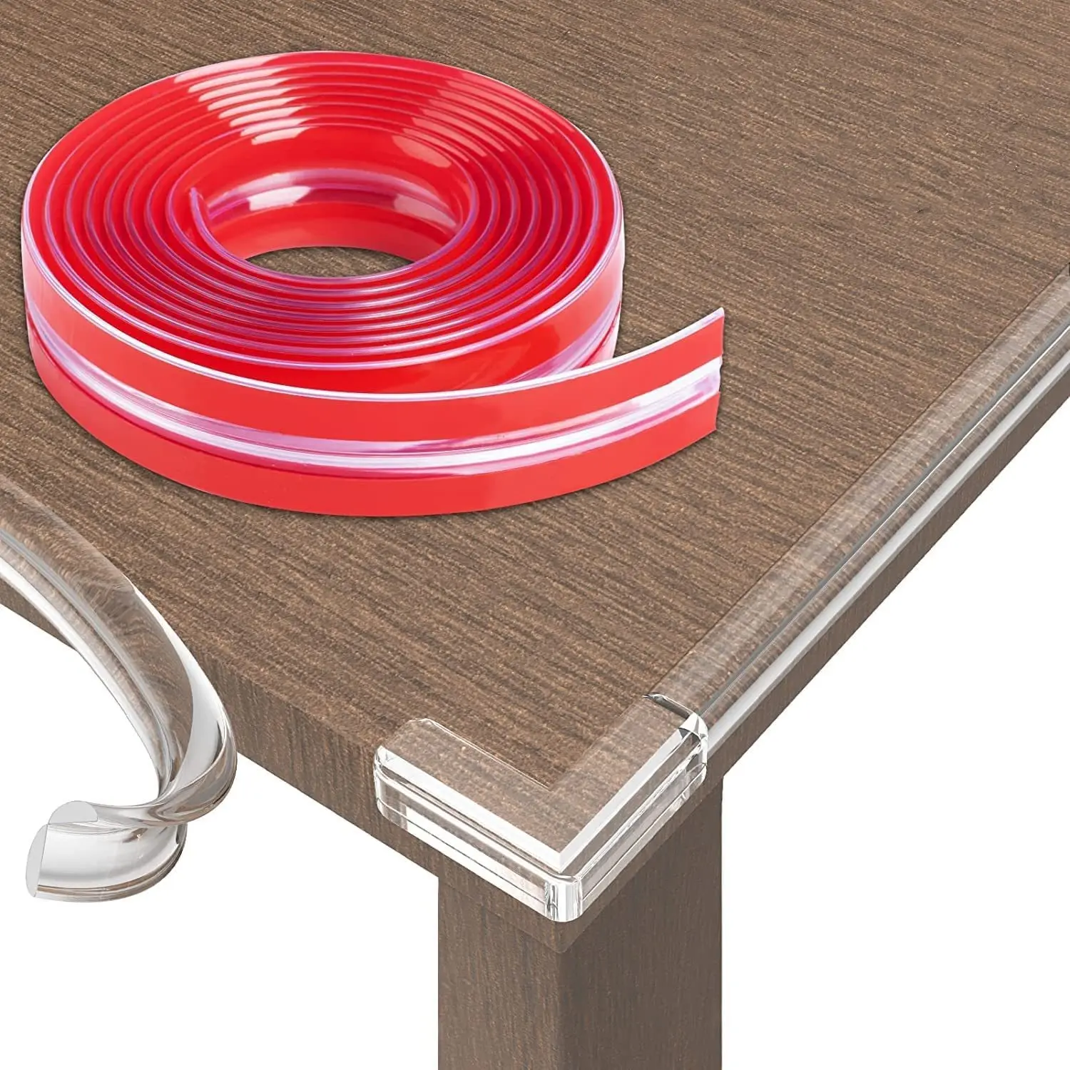 3 Meters Transparent PVC Baby Protection Strip with Double-Sided Tape Anti-Bumb Kids Safety Furniture Guard Corner Protectors