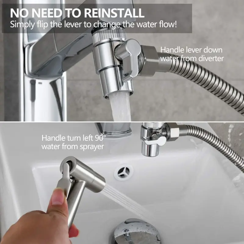 Plastic /Zinc AlloySwitch Faucet Adapter Kitchen Sink Splitter Diverter Valve Water Tap Connector for Shower Bathroom Accessory