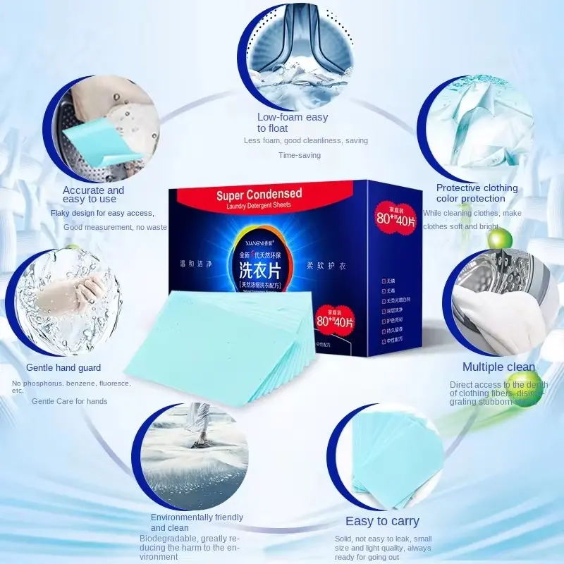 40-120Pcs Efficient Detergent New Fragrance Formula Strong Deep Cleaning Detergent Easy Dissolve Laundry Soap Tablets
