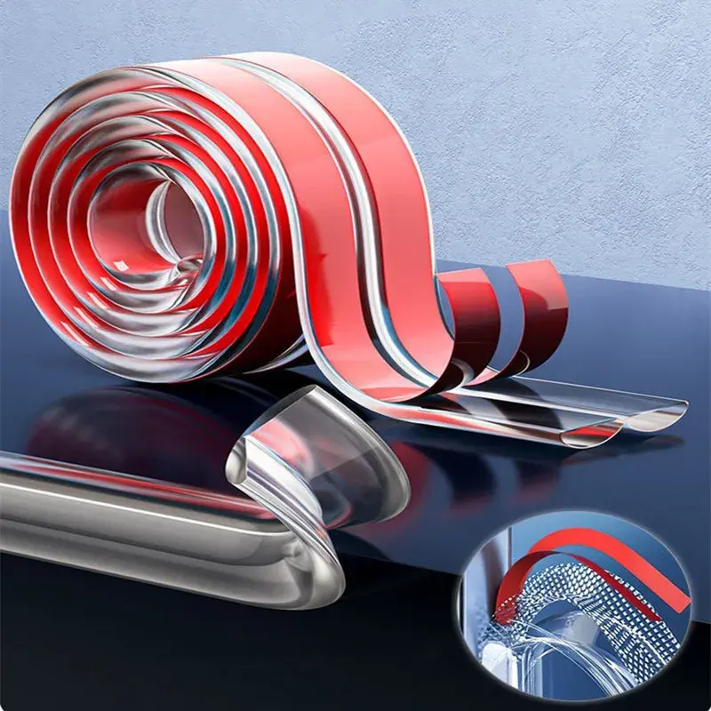 3 Meters Transparent PVC Baby Protection Strip with Double-Sided Tape Anti-Bumb Kids Safety Furniture Guard Corner Protectors