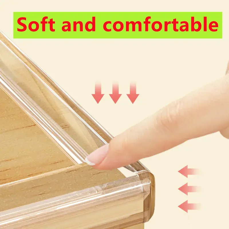3 Meters Transparent PVC Baby Protection Strip with Double-Sided Tape Anti-Bumb Kids Safety Furniture Guard Corner Protectors