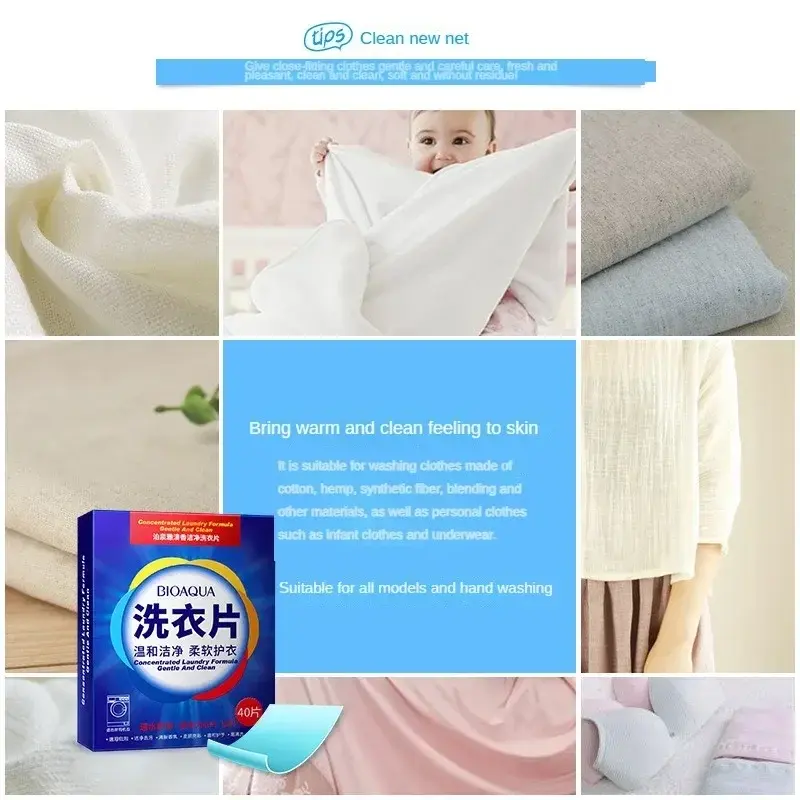 40-120Pcs Efficient Detergent New Fragrance Formula Strong Deep Cleaning Detergent Easy Dissolve Laundry Soap Tablets