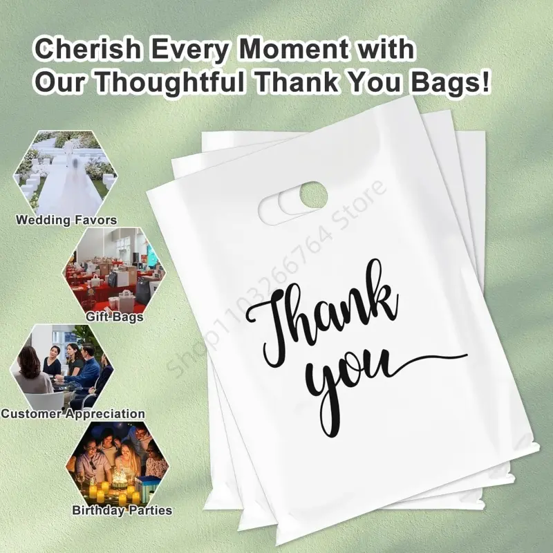100pcs Gift Bag Thanksgiving Wedding Christmas Party Candy Gift Packaging Birthday Party Gift Decoration Bag Shopping Bag