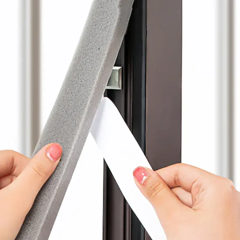 2 Rolls Door Window Sealing Strips Self-Adhesive Sound-Proof Door Window Gap Foam Noise Insulation Dust-proof Tape