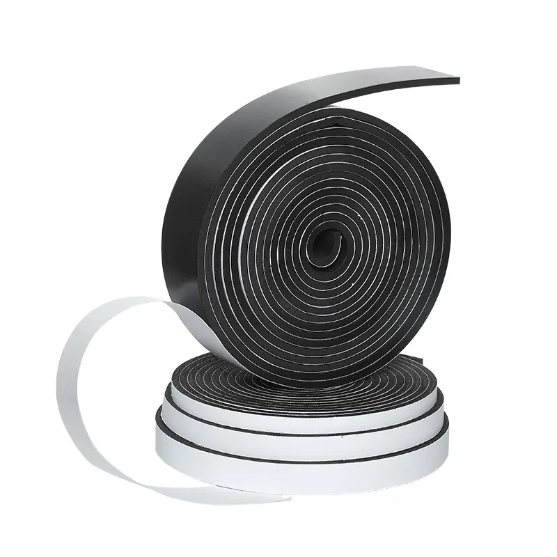 2 Rolls Door Window Sealing Strips Self-Adhesive Sound-Proof Door Window Gap Foam Noise Insulation Dust-proof Tape