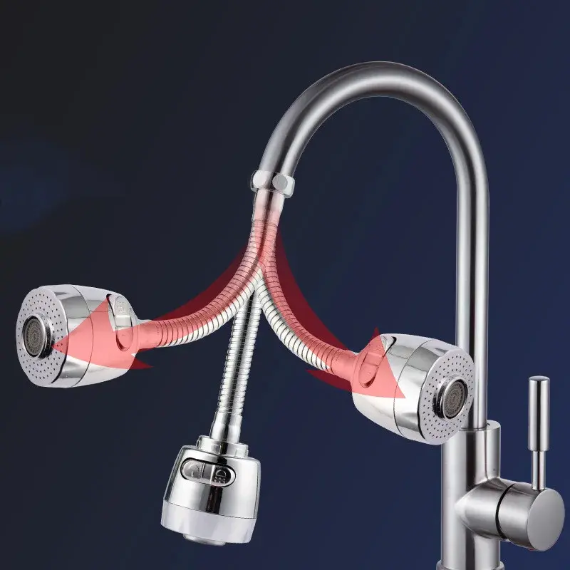 New 360 Degree Swivel Kitchen Faucet Aerator Adjustable 2/3 Modes Sprayer Filter Diffuser Water Saving Nozzle Faucet Connector
