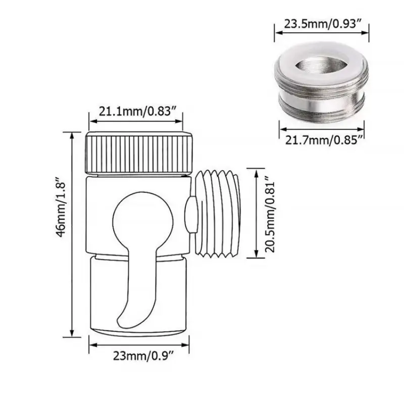 Water Tap Connector Switch Faucet Adapter Kitchen Sink Splitter Diverter Valve for Toilet Shower Bathoom ColdHot Water Separator
