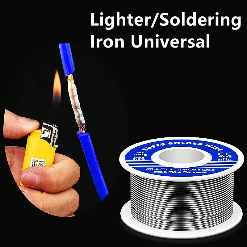 New 50/100g Tin Solder Wire Roll Low Melting No-clean Copper-iron-nickel Battery Pole Piece Welding Rosin Core Solder Wire Reel