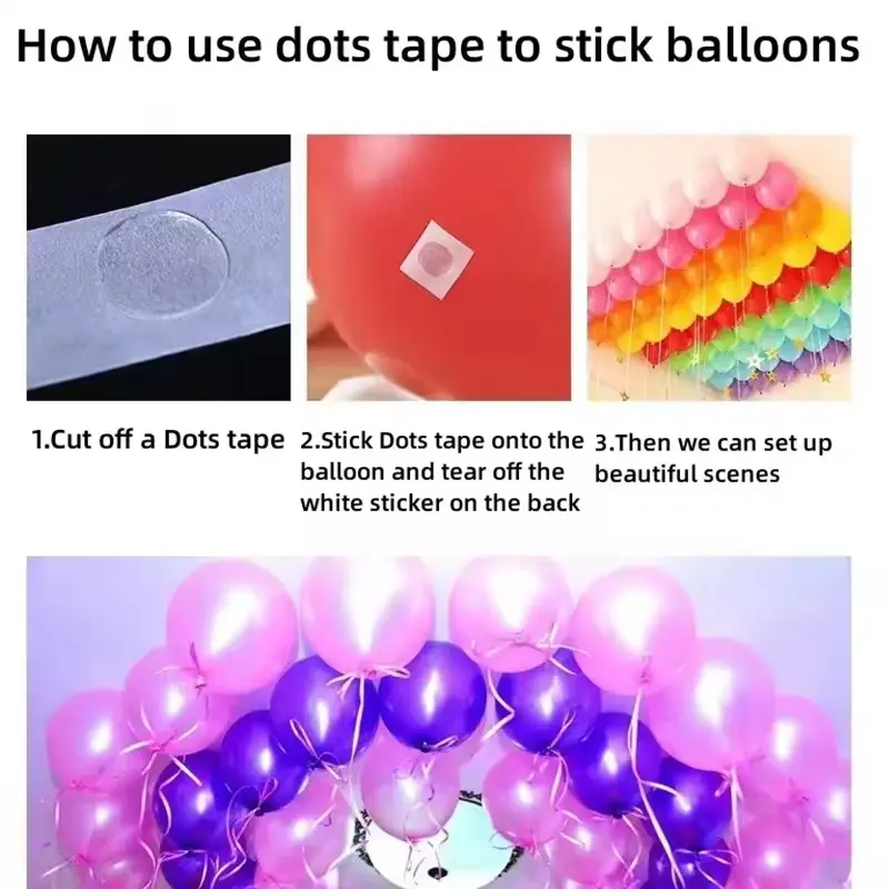 100-1000Pcs Double Sided Adhesive Poster Clear Glue Point Tape Round No Traces Strong Adhesive Sticker Waterproof For Craft DIY