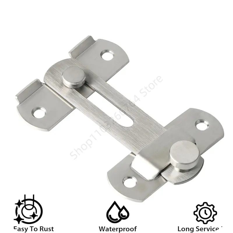 Door Lock Guard Latch Bolt 90/180 Degree Stainless Steel Toggle Latch Sliding Barn Lock Hardware Gate Latches for Window Closet