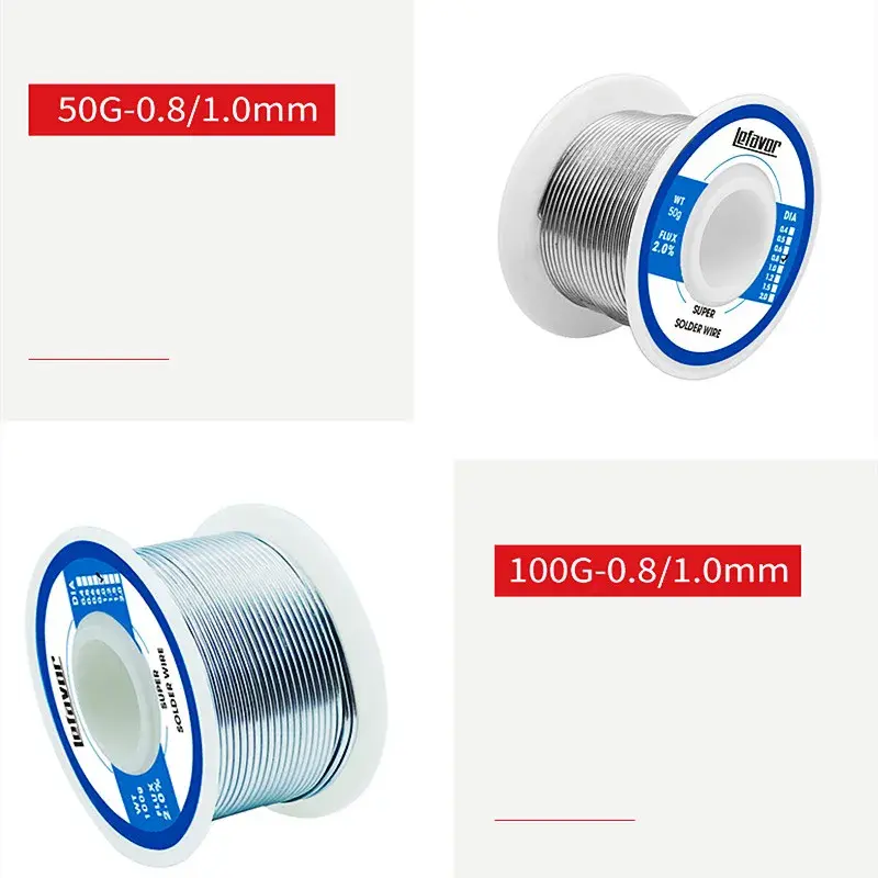 New 50/100g Tin Solder Wire Roll Low Melting No-clean Copper-iron-nickel Battery Pole Piece Welding Rosin Core Solder Wire Reel