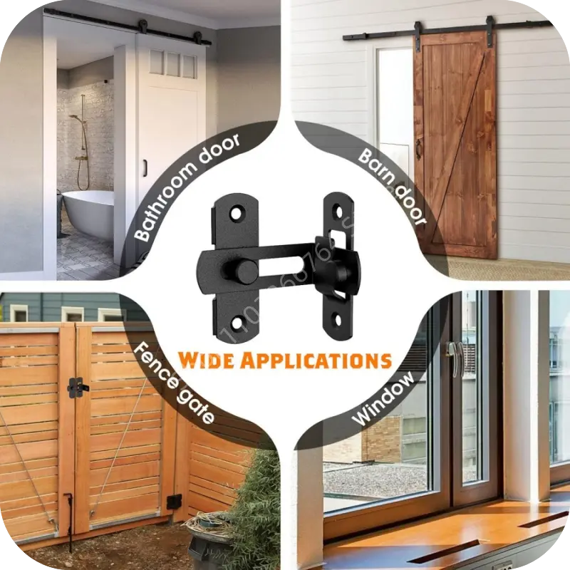 Door Lock Guard Latch Bolt 90/180 Degree Stainless Steel Toggle Latch Sliding Barn Lock Hardware Gate Latches for Window Closet