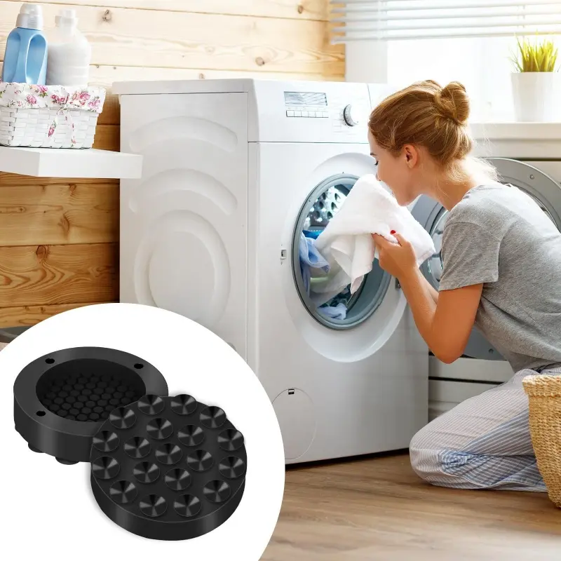 4Pcs Washing Machine Anti Vibration Feet Pads Multifunctional Refrigerator Furniture Noise Reducing Non-slip Noise-reducing Mat
