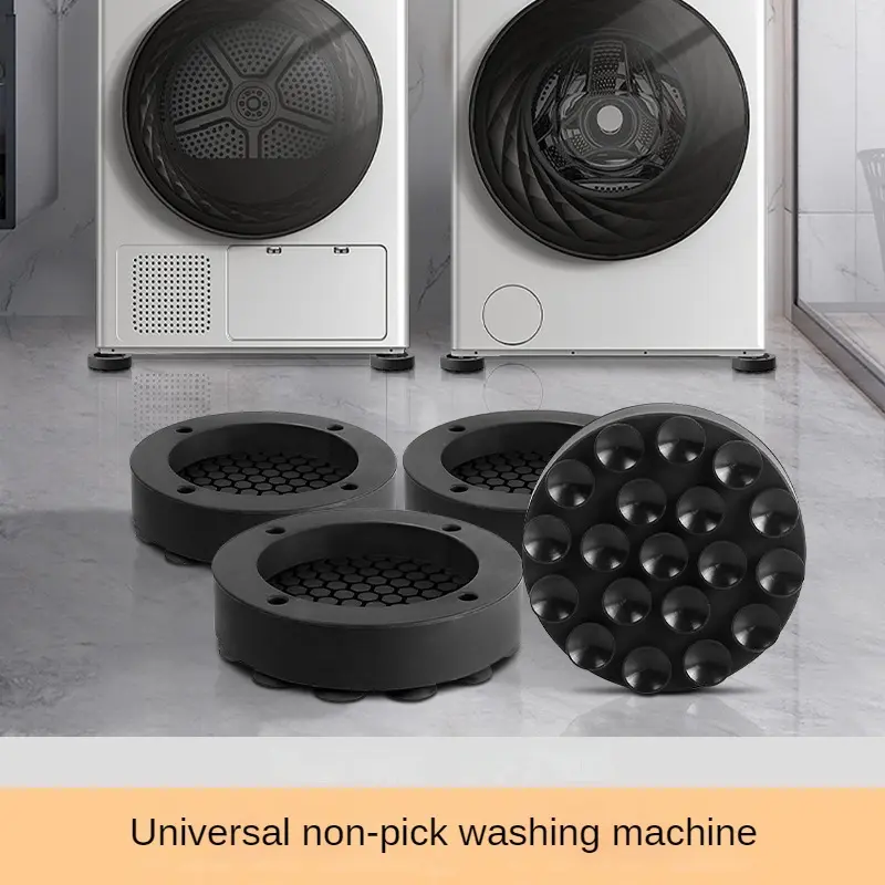 4Pcs Washing Machine Anti Vibration Feet Pads Multifunctional Refrigerator Furniture Noise Reducing Non-slip Noise-reducing Mat