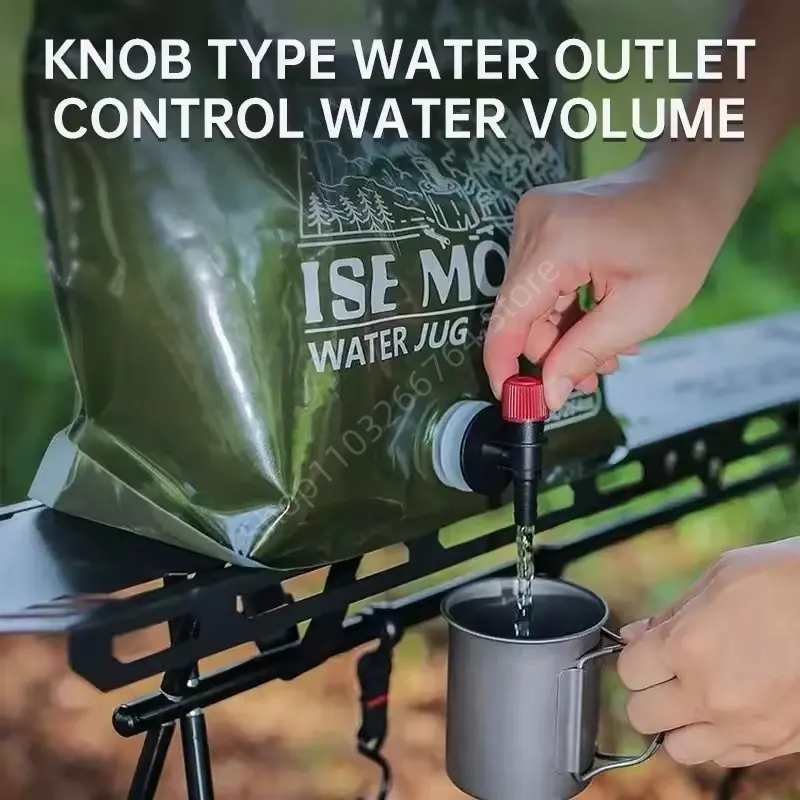 Outdoor 7.5L Portable Foldable Water Storage Bag With Faucet Outdoor Large Capacity for Camping Hiking Water Bottle