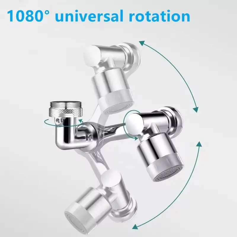 1080° Universal Rotation Faucet Extender Sprayer Head Kitchen Robot Arm Extension Faucets Mixer Aerator Bubbler Water Tap Nozzle