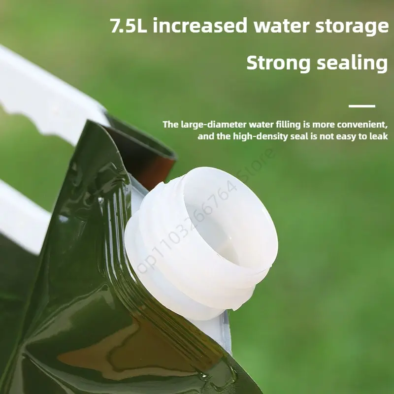 Outdoor 7.5L Portable Foldable Water Storage Bag With Faucet Outdoor Large Capacity for Camping Hiking Water Bottle