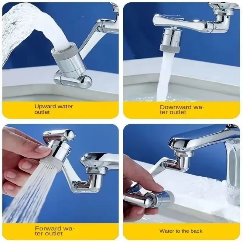 1080° Universal Rotation Faucet Extender Sprayer Head Kitchen Robot Arm Extension Faucets Mixer Aerator Bubbler Water Tap Nozzle