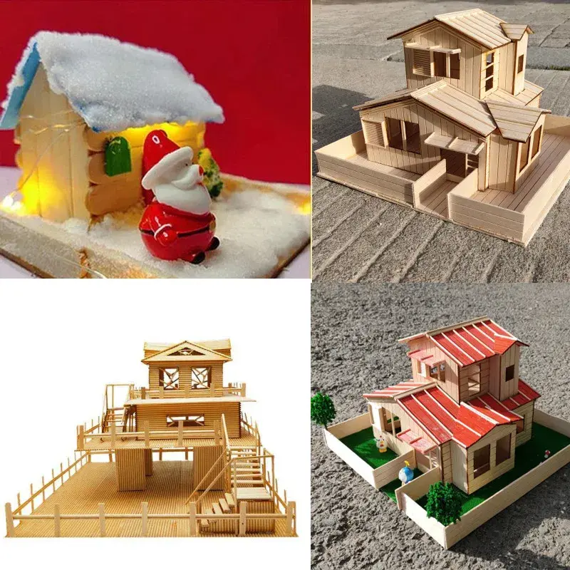 50/25pcs Round Wooden Stick DIY Crafts and Kids Model Making Materials Dowel Building Model Craft Sticks Party Decor Rod