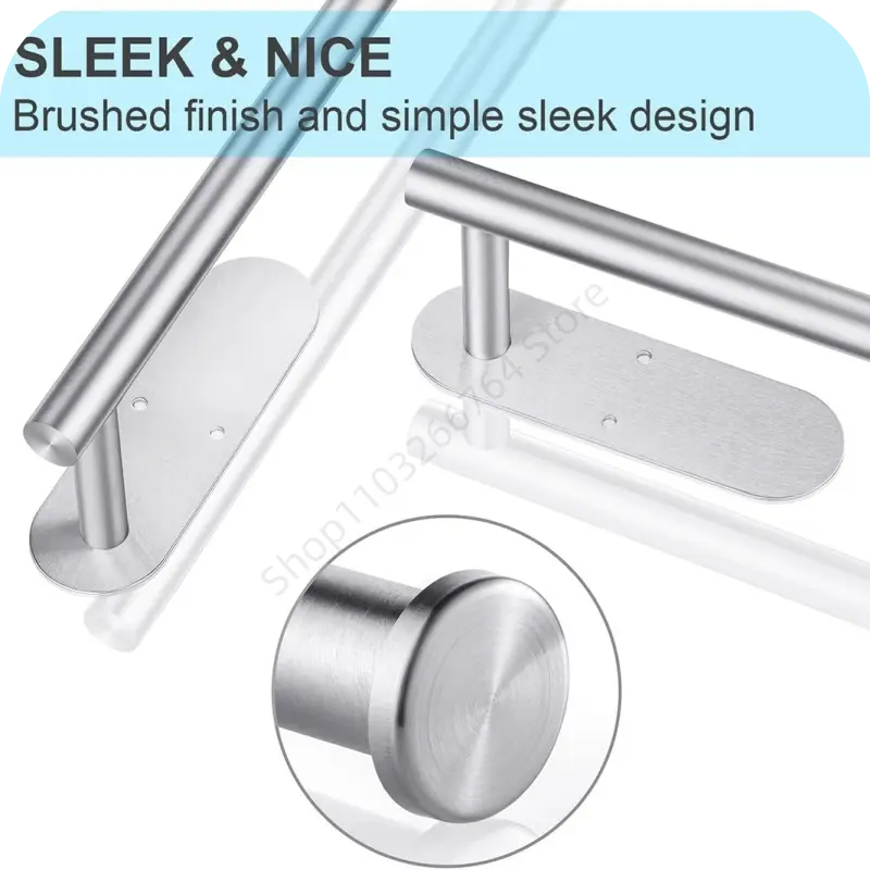 New Stainless Steel Self Adhesive Toilet Paper Towel Holder Wall Mount No Punching Bathroom Kitchen Tissue Towel Roll Dispenser