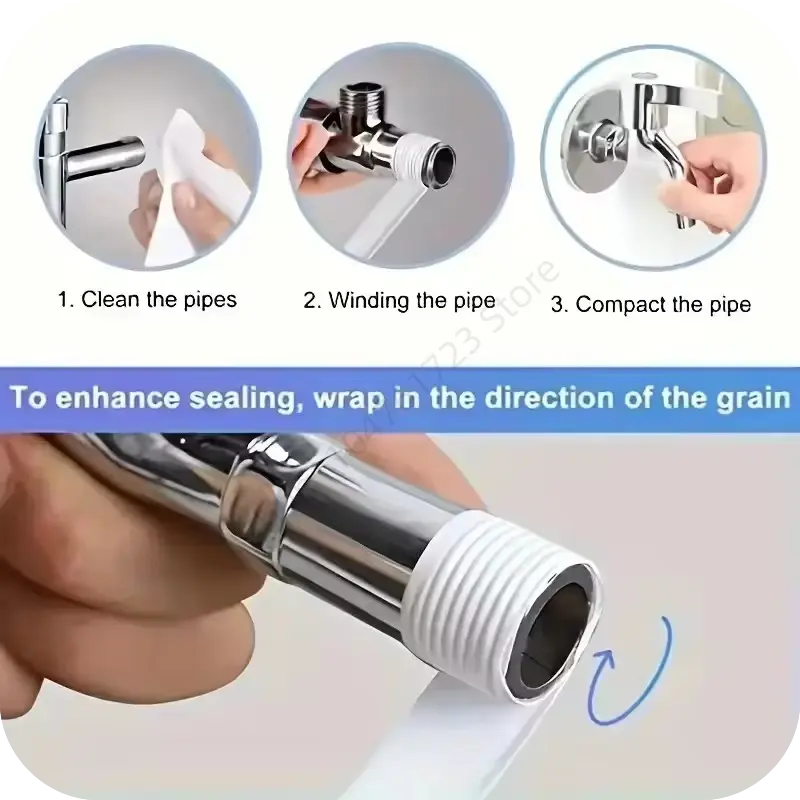 1/3/5/10 Pcs Seal Tape Thread Seal Waterproof Leak Tape Duct Tape Plumbing Fitting Oil-Free Repair Tool Adhesives Sealants