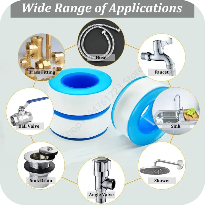 1/3/5/10 Pcs Seal Tape Thread Seal Waterproof Leak Tape Duct Tape Plumbing Fitting Oil-Free Repair Tool Adhesives Sealants