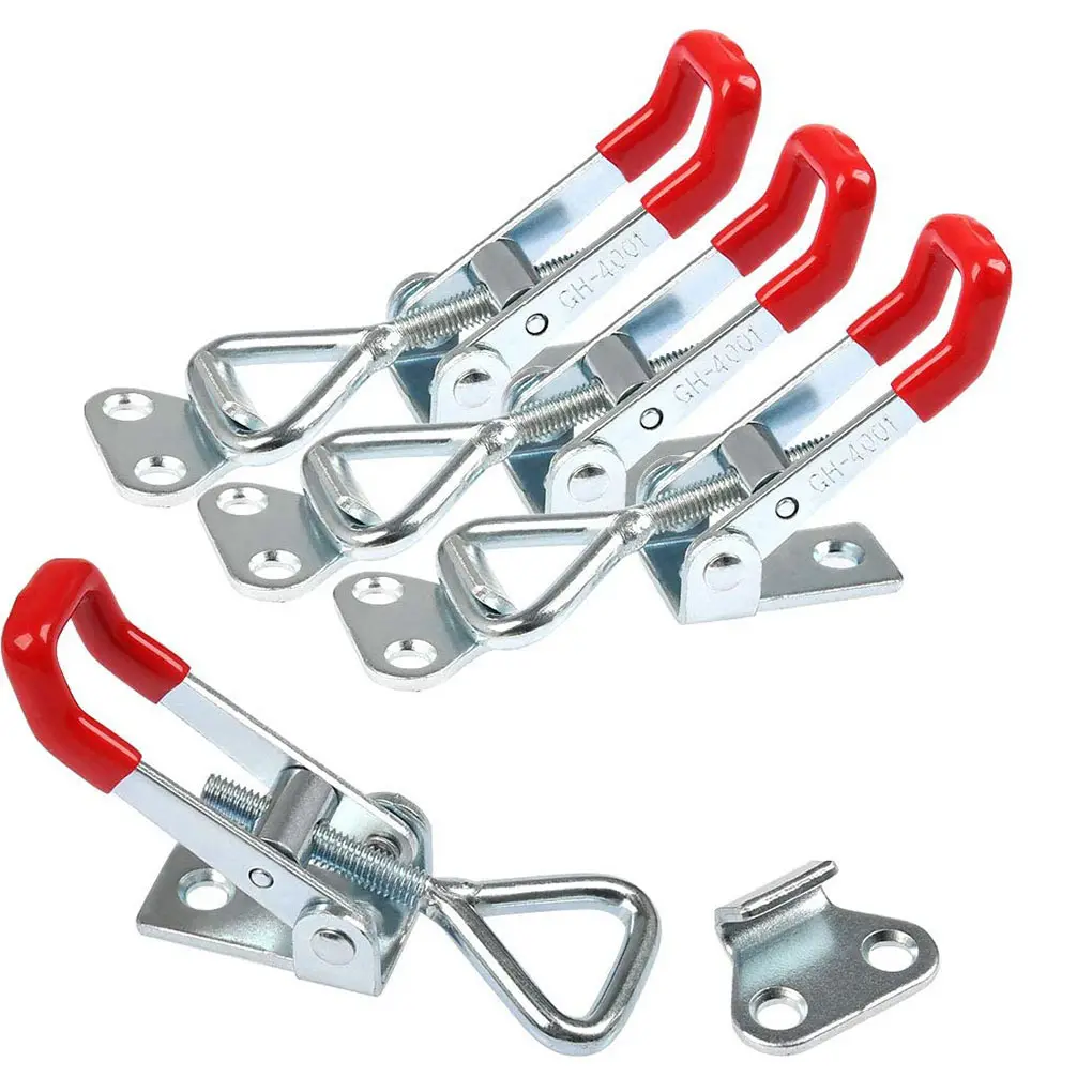 2/4/6/8 Pcs Adjustable Quick Release Clamp Anti-Slip Push Pull Toggle Clamp Toolbox Case Metal Toggle Latch Catch Clasp Tools