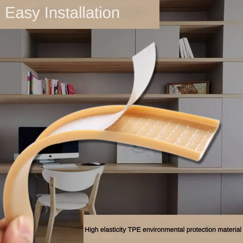5M U-shaped Edge Banding Self-Adhesive Edge Banding Tape TPE Rubber Wood Board Chair Table Protector Cover Furniture Decoration