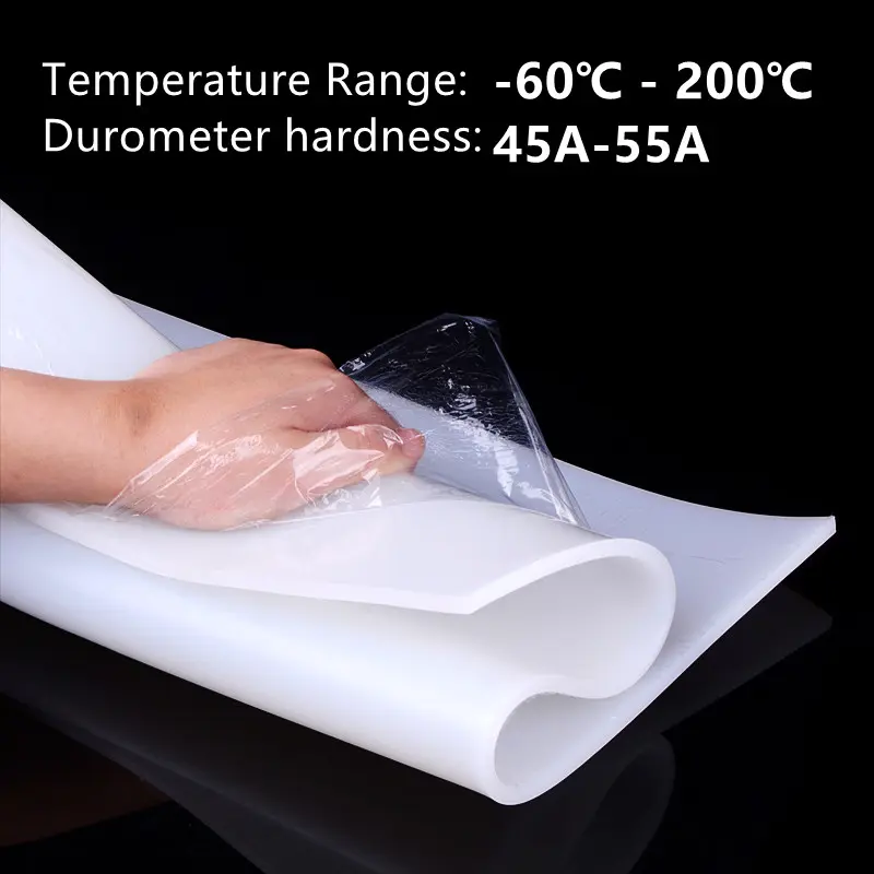 White Silicone Gasket Clear Mat Resin Pad 1mm 2mm 3mm High Temperature No Peculiar Smell Resistance Silicone Rubber Sheet