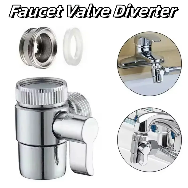 M22/M24 Switch Faucet Adapter Switch Faucet Adapter Kitchen Sink Splitter Diverter Valve Water Tap Connector for Shower Bathroom