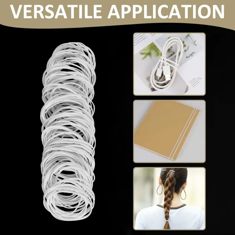 50g Colorful Yellow Elastic Rubber Bands School Office Home Industrial Ring Stretchable Paper Package Holder Rubber Band