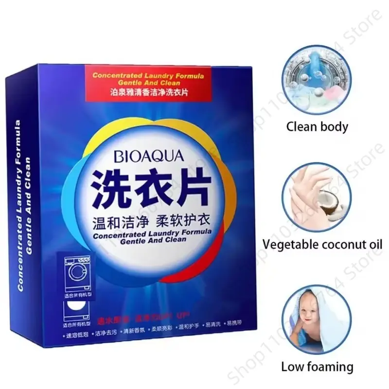 40Pcs Portable Laundry Tablets Efficient Detergent New Fragrance Formula Laundry Detergent Sheet Cleaning Products Washing Soap