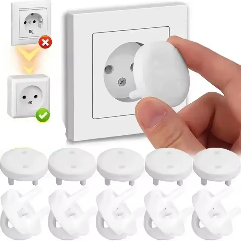 10Pcs Baby Safety Socket Covers Children's Safety European Regulations Socket Cover Power Supply Safety Cover Power Socket