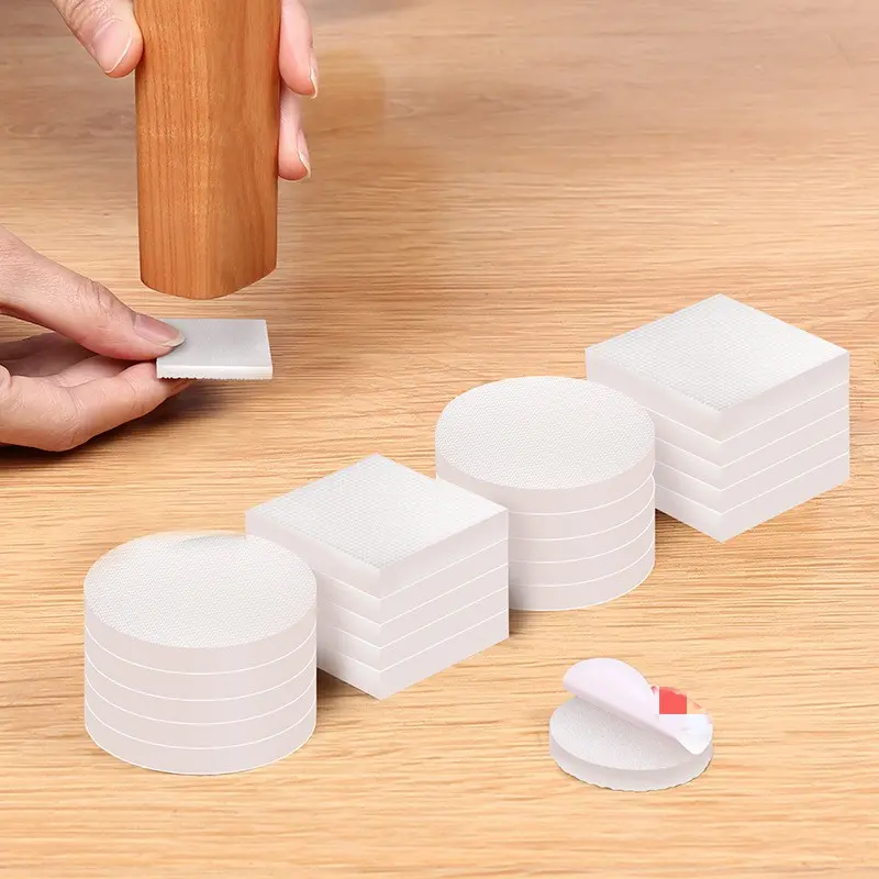 18-128Pcs Felt Chair Legs Pads Self Adhesive Floor Protector Felt Mat Furniture Legs Mats Thick Round Bottom Anti Scratch Pad