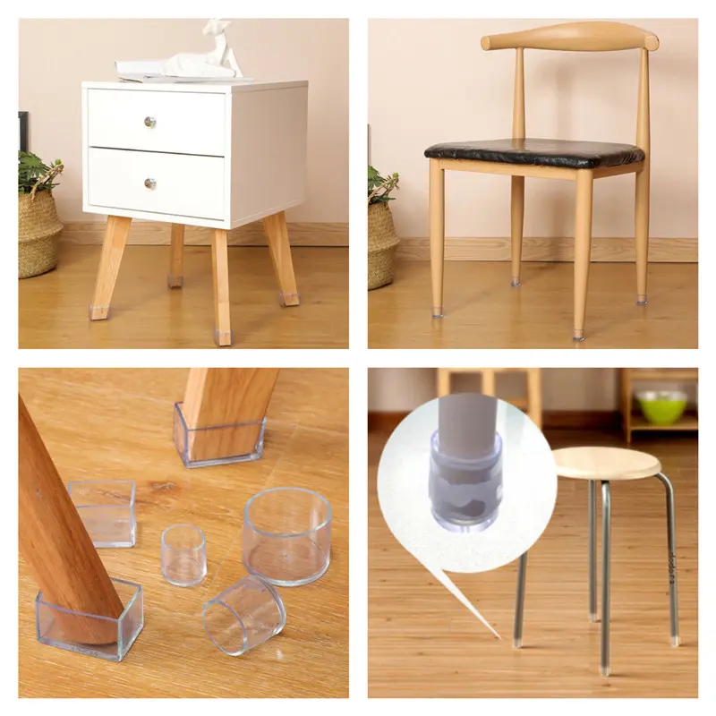 16pcs Chair Leg Caps Rubber Feet Protector Pads Furniture Table Covers Socks Plugs Cover Furniture Leveling Feet Home Decor
