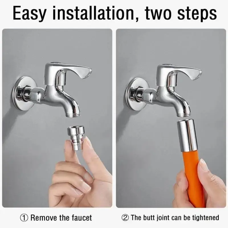 360° Rotation 1/2'' Faucet Extender Bathroom Adjust Free Bending Splashproof Universal Extension Tube Adapter Accessories Nozzle
