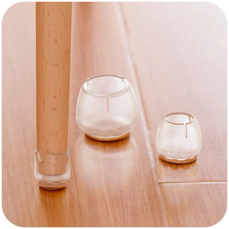 16pcs Silicone Chair Leg CapsFelt Non-slip Floor Protector Furniture Desk Rubber Feet Mat Bottom Cap Wood Floor Protector