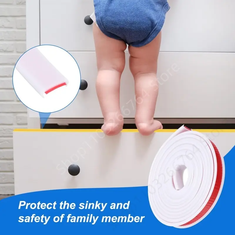 5M New Flexible U-Shape Furniture Edge Banding Self Adhesive TPE Edging Trim Edge Protector for Countertop Table Cabinets