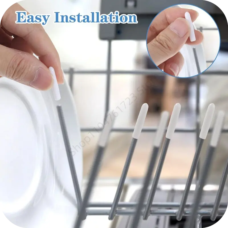 100Pcs Dishwasher Rack Caps Tip Tine Cover Cap Flexible Round End Caps Protective Sleeves for Sharp Article To Prevent Collision