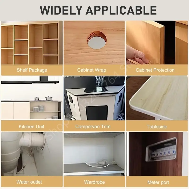 5M New Flexible U-Shape Furniture Edge Banding Self Adhesive TPE Edging Trim Edge Protector for Countertop Table Cabinets